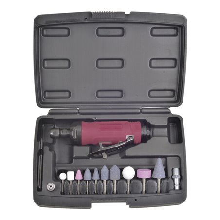 Kraftwerk 15-tlg. Druckluft-Stabschleifer-Koffer