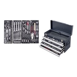 Kraftwerk Werkzeugkiste Basic-Line, 1/4' + 1/2', 100-tlg.