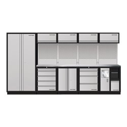 Kraftwerk 5-Element-Schrankw. mit Vierkantlochwand, 3964HIX