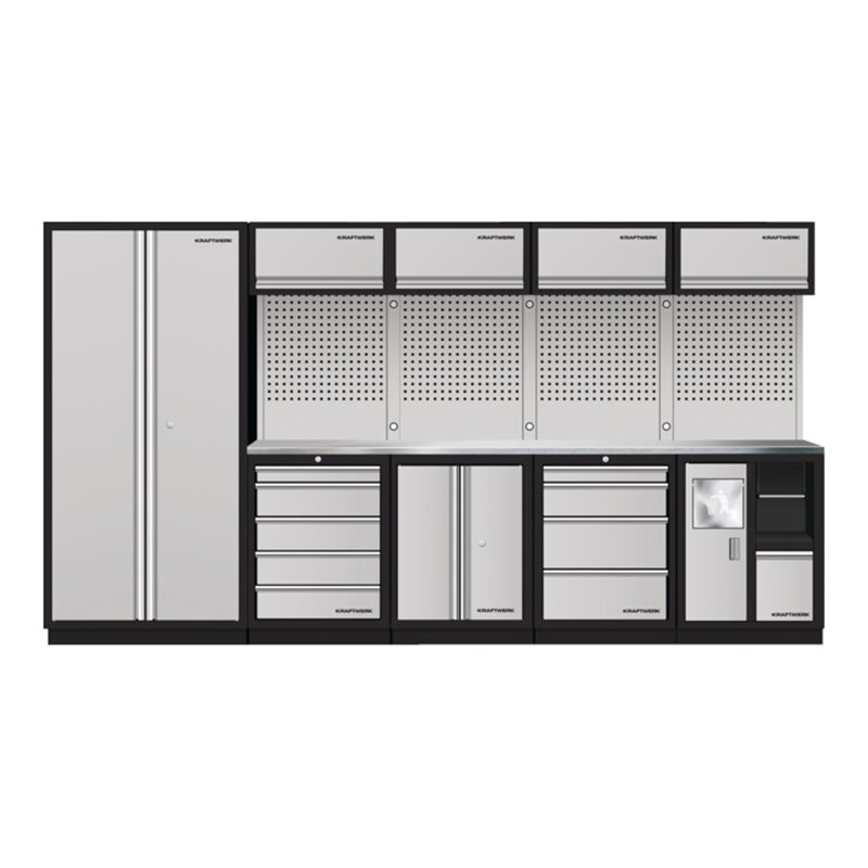 Kraftwerk 5-Element-Schrankw. mit Vierkantlochwand, 3964HIX