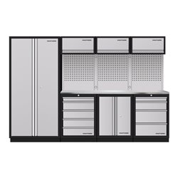 Kraftwerk 4-Element-Schrankw. mit Vierkantlochwand, 3964GIX