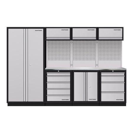 Kraftwerk 4-Element-Schrankw. mit Vierkantlochwand, 3964GIX