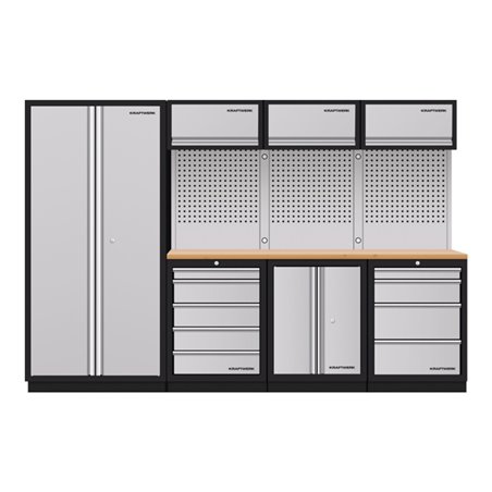 Kraftwerk 4-Element-Schrankw. mit Vierkantlochwand, 3964G