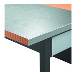 Kraftwerk Stahlblechabdeckung 1500 mm für Werkbankplatte 40 mm, 13 KG