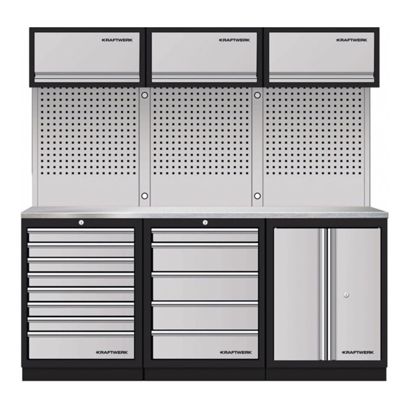 Kraftwerk Mobilio 3er Kombi Oberschrank Edelstahl