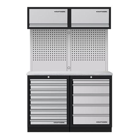 Kraftwerk Mobilio 2er Kombi, 5 & 9 Schubladen, Oberschrank, 3964K-95K2IX