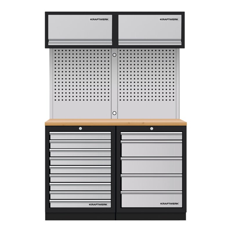 Kraftwerk Mobilio 2er Kombi, 5 & 9 Schubladen, Oberschrank, 3964K-95K2