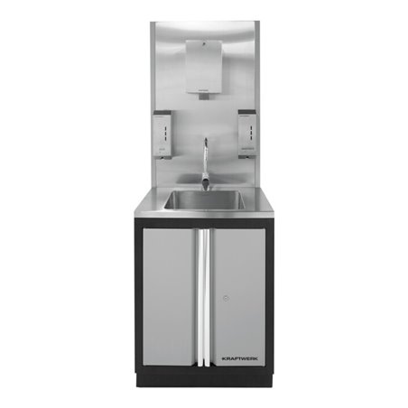 Kraftwerk Kraftwerk Spülbecken Kombination mit Mobilio Unterschrank und Lochwand.Incl. Edelstahl Ausstattung