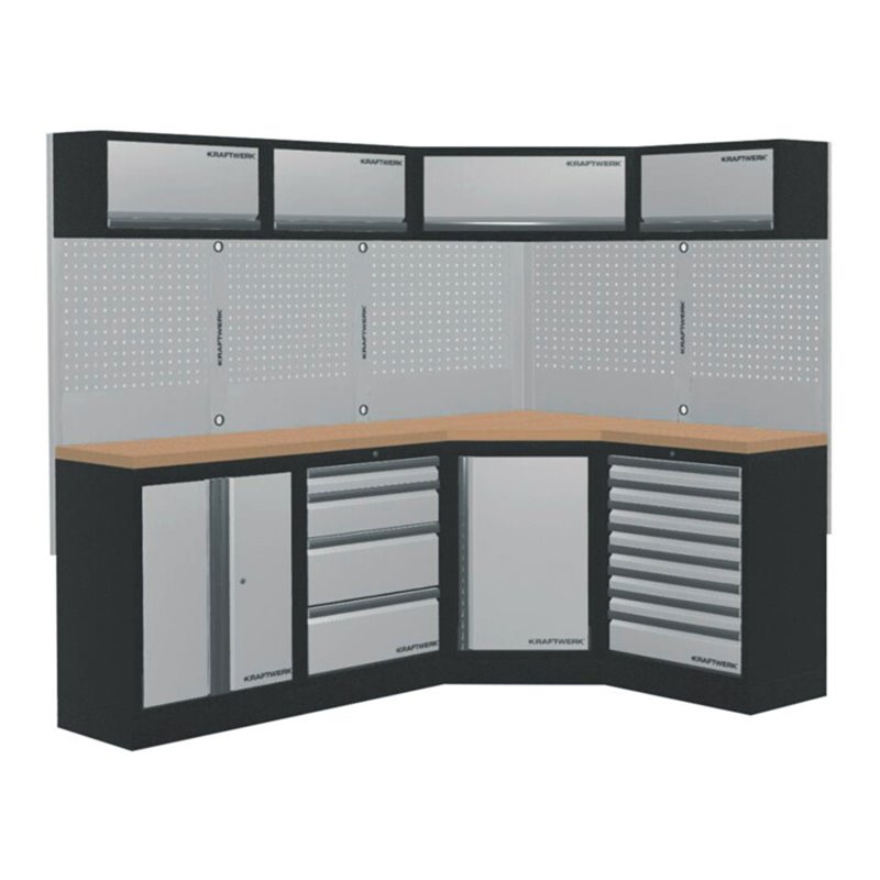 Kraftwerk Mobilio 4er Kombi, Unterschranke, Eckschrank, Oberschrank, 3964N