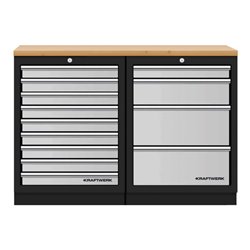 Kraftwerk Mobilio 2er Kombi, Buche Multiplex, 4 & 9 Schubladen