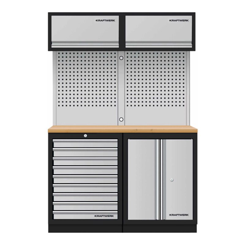 Kraftwerk Mobilio 2er Kombi Oberschrank, Buche Multiplex