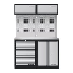 Kraftwerk Mobilio 2er Kombi Oberschrank, Edelstahl