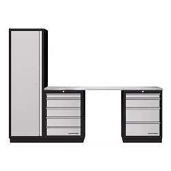 Kraftwerk Mobilio 3er Kombi, Hochschrank, Edelstahl