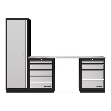 Kraftwerk Mobilio 3er Kombi, Hochschrank, Edelstahl