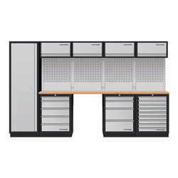 Kraftwerk Mobilio 5er Kombi, Hochschrank, 4/5/9 Schubladen, Buche