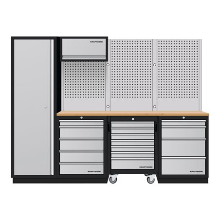 Kraftwerk Mobilio 4er Kombi, Hochschrank, Lochwand, Buche