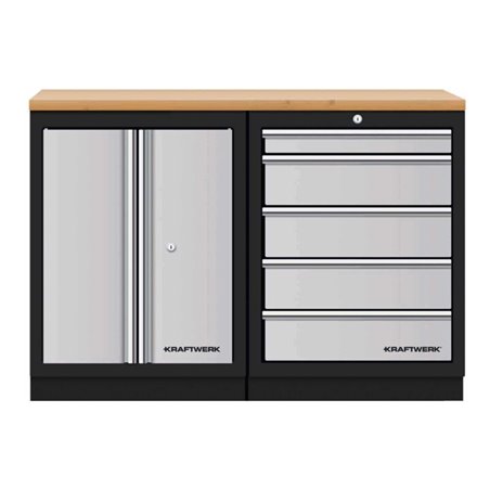 Kraftwerk Mobilio 2er Kombi, Buche Multiplex, 5 Schubladen