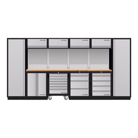 Kraftwerk Mobilio 6er Kombi, 2x Hochschrank, Werkstattwagen, Buche