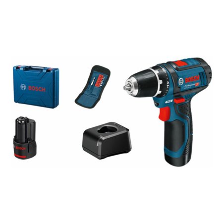 Bosch Akku-Bohrschrauber GSR 12V 15 Professional mit Akkus, Ladegerät und Koffer