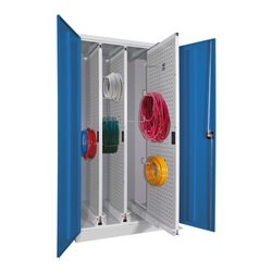 Pavoy Stahl-Vertikalauszugsschrank, 1950x1000x600, 3 Auszüge, RAL 7035/5012