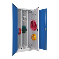 Pavoy Stahl-Vertikalauszugsschrank, 1950x1000x600, 3 Auszüge, RAL  7035/5010