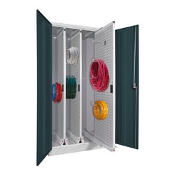 Pavoy Stahl-Vertikalauszugsschrank, 1950x1000x600, 3 Auszüge, RAL 7035/7016