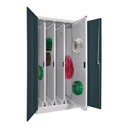 Pavoy Stahl-Vertikalauszugsschrank, 1950x1000x600, 4 Auszüge, RAL 7035/7016