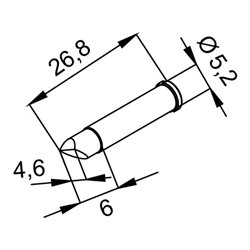 ERSA Lötspitze-ERSADUR, 4,6mm, asym