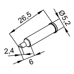 ERSA Lötspitze-ERSADUR, bleifrei, 2.4mm asym.