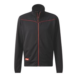 Holex Sweatjacke, schwarz / rot, Unisex-Größe: XL