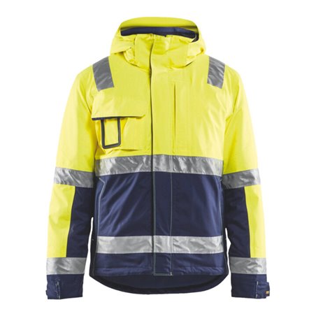 Blakläder Warnschutz Winterjacke, gelb / marineblau, Unisex-Größe: 2XL