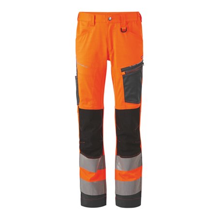 Holex Warnschutz-Bundhose, orange / grau, Konfektionsgröße 25