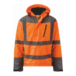 Holex Warnschutz Winterjacke, orange / grau, Unisex-Größe: 3XL