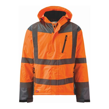 Holex Warnschutz Winterjacke, orange / grau, Unisex-Größe: 3XL