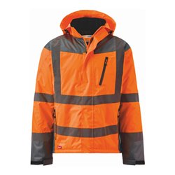 Holex Warnschutz Winterjacke, orange / grau, Unisex-Größe: XS