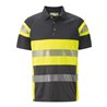 Holex Warnschutz Polo-Shirt, grau / gelb, Unisex-Größe: M
