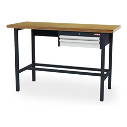 STIER Werkbank mit 1x50, 1x100 mm Schubladen BxTxH 1500x600x960 mm RAL 7016 / RAL 7035