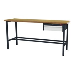 STIER Werkbank mit 1x150 mm Schublade BxTxH 2000x600x960 mm RAL 7016 / RAL 7035