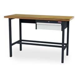 STIER Werkbank mit 1x150 mm Schublade BxTxH 1500x600x960 mm RAL 7016 / RAL 7035