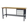 STIER Werkbank mit 1x100, 2x150 mm Schubladen BxTxH 2000x600x960 mm RAL 7016 / RAL 7035