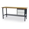 STIER Werkbank mit 2x200 mm Schubladen BxTxH 2000x600x960 mm RAL 7016 / RAL 7035