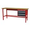 STIER Werkbank mit 1x100, 2x150 mm Schubladen BxTxH 2000x600x960 mm RAL 3020 / RAL 7016