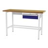 STIER Werkbank mit 1x150 mm Schublade BxTxH 1500x600x960 mm RAL 7035 / RAL 5010