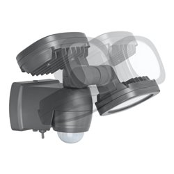 Batterie LED Strahler LUFOS 420 mit Infrarot-Bewegungsmelder IP44 2x240lm