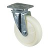 BS Rollen Lenkrolle D.200mm Trgf.600kg Ku.Platte L138xB110mm Farbe Rl.weiß