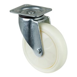 BS Rollen Lenkrolle D.200mm Trgf.750kg Ku.Platte L135xB110mm Farbe Rl.weiß