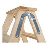 MUNK Stufen-Stehleiter, beidseitig begehbar, Holz