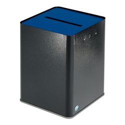 VAR Papiersammler P40-DSGVO, antik-silber mit Kopfteil blau