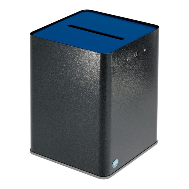 VAR Papiersammler P40-DSGVO, antik-silber mit Kopfteil blau