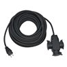 Baustellen-Verlängerungskabel 25m H07RN-F3G1,5 schwarz mit 3-fach Gummikupplung IP44